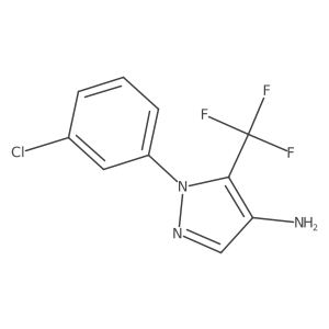 1-(3-Chlorophenyl)-5-(trifluoromethyl)pyrazol-4-amine Structure