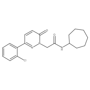 2-[3-(2-chlorophenyl)-6-oxopyridazin-1(6H)-yl]-N-cycloheptylacetamide Structure