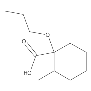 2-Methyl-1-propoxycyclohexane-1-carboxylic acid Structure