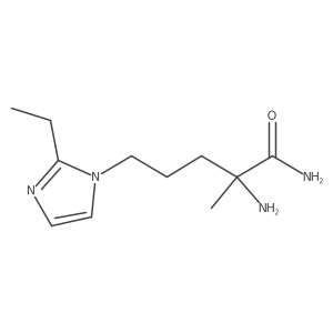 2-amino-5-(2-ethyl-1H-imidazol-1-yl)-2-methylpentanamide结构式