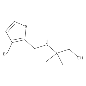 2-{[(3-Bromothiophen-2-yl)methyl]amino}-2-methylpropan-1-ol结构式