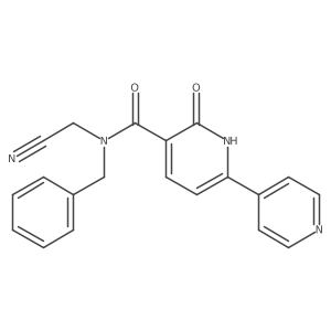 N-benzyl-N-(cyanomethyl)-2-oxo-6-pyridin-4-yl-1H-pyridine-3-carboxamide Structure