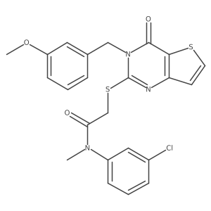 N-(3-chlorophenyl)-2-{[3-(3-methoxybenzyl)-4-oxo-3,4-dihydrothieno[3,2-d]pyrimidin-2-yl]sulfanyl}-N-methylacetamide Structure