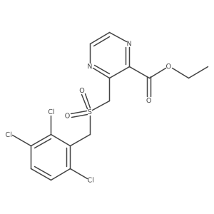 Ethyl 3-[(2,3,6-trichlorophenyl)methylsulfonylmethyl]pyrazine-2-carboxylate Structure