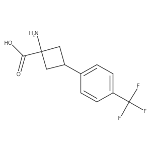 1-Amino-3-[4-(trifluoromethyl)phenyl]cyclobutane-1-carboxylic acid Structure