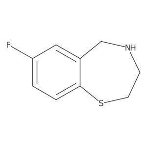 7-Fluoro-2,3,4,5-tetrahydrobenzo[f][1,4]thiazepine结构式