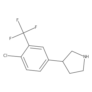 3-[4-Chloro-3-(trifluoromethyl)phenyl]pyrrolidine结构式