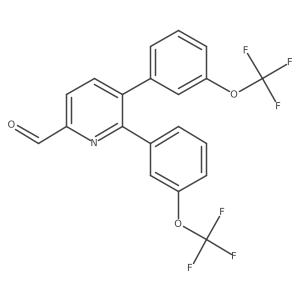 2-Pyridinecarboxaldehyde, 5,6-bis[3-(trifluoromethoxy)phenyl]-结构式