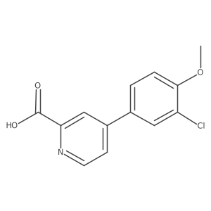 4-(3-Chloro-4-methoxyphenyl)picolinic acid结构式