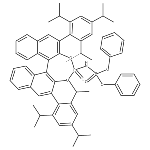 Diphenyl ((11bS)-4-oxido-2,6-bis(2,4,6-triisopropylphenyl)dinaphtho[2,1-d:1',2'-f][1,3,2]dioxaphosphepin-4-yl)phosphoramidate Structure
