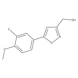 [5-(3-Fluoro-4-methoxyphenyl)-1,2-oxazol-3-yl]methanethiol结构式