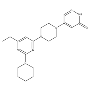 4-[4-(6-ethyl-2-piperidin-1-ylpyrimidin-4-yl)piperazin-1-yl]-1H-pyridazin-6-one结构式