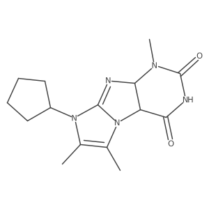 6-Cyclopentyl-4,7,8-trimethyl-4a,9a-dihydropurino[7,8-a]imidazole-1,3-dione结构式
