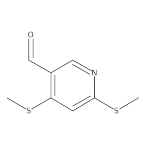 3-Pyridinecarboxaldehyde, 4,6-bis(methylthio)-结构式