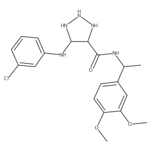 5-(3-chloroanilino)-N-[1-(3,4-dimethoxyphenyl)ethyl]triazolidine-4-carboxamide Structure