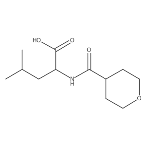 (2S)-4-methyl-2-(tetrahydropyran-4-carbonylamino)pentanoic acid Structure