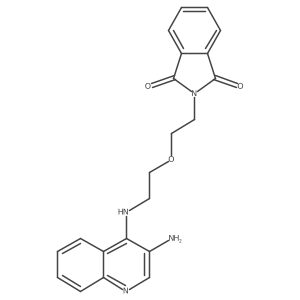 2-{2-[2-(3-Aminoquinolin-4-ylamino)ethoxy]ethyl}isoindoline-1,3-dione Structure