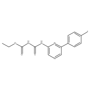 N-[[[6-(4-fluorophenyl)-2-pyrazinyl]amino]thioxomethyl]carbamic acid ethyl ester结构式