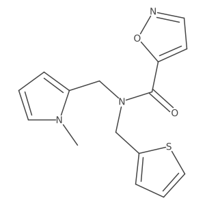 N-((1-methyl-1H-pyrrol-2-yl)methyl)-N-(thiophen-2-ylmethyl)isoxazole-5-carboxamide Structure