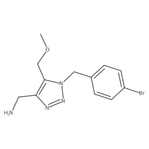 {1-[(4-bromophenyl)methyl]-5-(methoxymethyl)-1H-1,2,3-triazol-4-yl}methanamine结构式