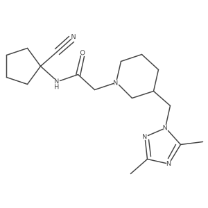 N-(1-cyanocyclopentyl)-2-{3-[(3,5-dimethyl-1H-1,2,4-triazol-1-yl)methyl]piperidin-1-yl}acetamide结构式