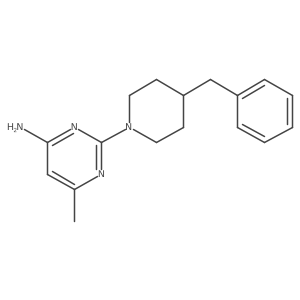 2-(4-Benzylpiperidin-1-yl)-6-methylpyrimidin-4-amine结构式