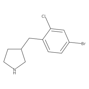 3-[(4-Bromo-2-chlorophenyl)methyl]pyrrolidine Structure