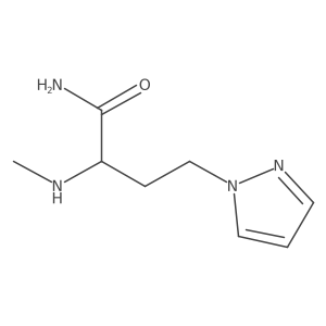 2-(Methylamino)-4-(1h-pyrazol-1-yl)butanamide结构式