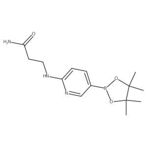 3-[[5-(4,4,5,5-Tetramethyl-1,3,2-dioxaborolan-2-yl)pyridin-2-yl]amino]propanamide Structure