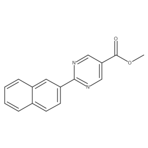 5-Pyrimidinecarboxylic acid, 2-(2-naphthalenyl)-, methyl ester Structure