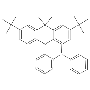 (2,7-Di-tert-butyl-9,9-dimethyl-9H-thioxanthen-4-yl)diphenylphosphine Structure