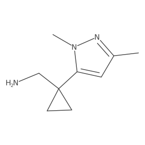 [1-(1,3-dimethyl-1H-pyrazol-5-yl)cyclopropyl]methanamine Structure