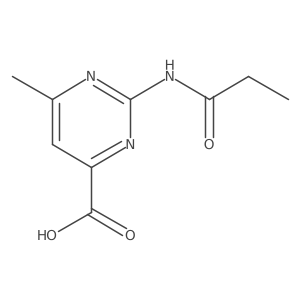 6-Methyl-2-(propanoylamino)pyrimidine-4-carboxylic acid结构式