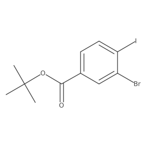 Benzoic acid, 3-bromo-4-iodo-, 1,1-dimethylethyl ester结构式