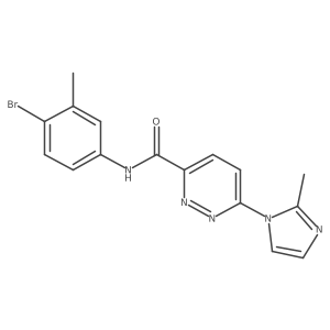 N-(4-bromo-3-methylphenyl)-6-(2-methyl-1H-imidazol-1-yl)pyridazine-3-carboxamide Structure