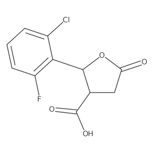 2-(2-Chloro-6-fluorophenyl)-5-oxotetrahydrofuran-3-carboxylic acid结构式