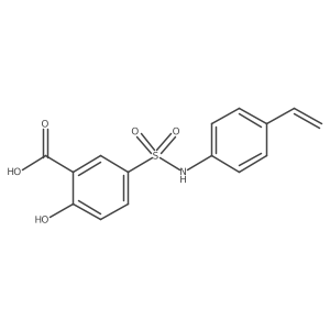 5-[(4-Ethenylphenyl)sulfamoyl]-2-hydroxybenzoic acid Structure
