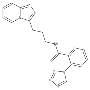 2-(1H-tetrazol-1-yl)-N-[3-([1,2,4]triazolo[4,3-a]pyridin-3-yl)propyl]benzamide结构式