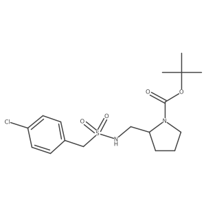 tert-Butyl 2-(((4-chlorophenyl)methylsulfonamido)methyl)pyrrolidine-1-carboxylate Structure