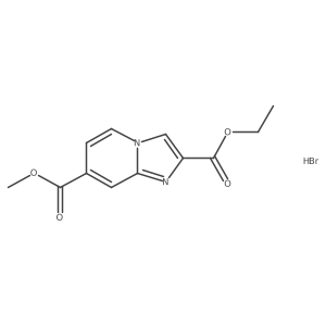 2-Ethyl 7-methyl imidazo[1,2-a]pyridine-2,7-dicarboxylate hydrobromide结构式