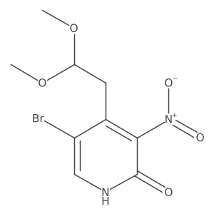 5-Bromo-4-(2,2-dimethoxy)ethyl-2-hydroxy-3-nitropyridine Structure