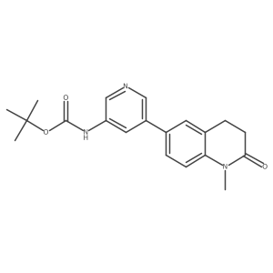 Tert-butyl (5-(1-methyl-2-oxo-1,2,3,4-tetrahydroquinolin-6-yl)pyridin-3-yl)carbamate Structure