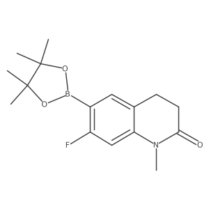 7-Fluoro-1-methyl-6-(4,4,5,5-tetramethyl-1,3,2-dioxaborolan-2-YL)-3,4-dihydroquinolin-2(1H)-one结构式