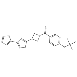 (3-(3-(Furan-2-yl)-1,2,4-oxadiazol-5-yl)azetidin-1-yl)(4-(trifluoromethoxy)phenyl)methanone结构式