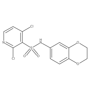 2,4-dichloro-N-(2,3-dihydro-1,4-benzodioxin-6-yl)pyridine-3-sulfonamide结构式