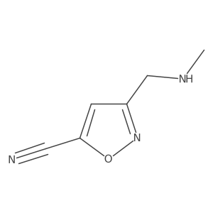 3-[(methylamino)methyl]-5-IsoxazolecarbonitrileHClsalt Structure