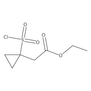 Ethyl 2-[1-(chlorosulfonyl)cyclopropyl]acetate Structure