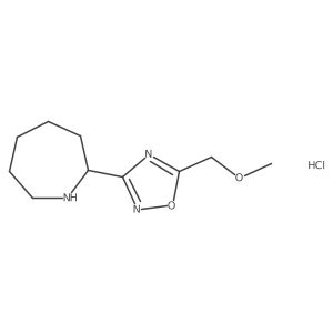 2-[5-(Methoxymethyl)-1,2,4-oxadiazol-3-yl]azepane hydrochloride Structure