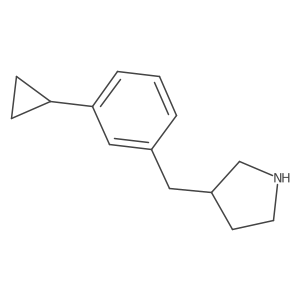 3-[(3-Cyclopropylphenyl)methyl]pyrrolidine Structure