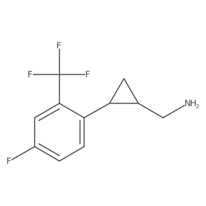 {2-[4-Fluoro-2-(trifluoromethyl)phenyl]cyclopropyl}methanamine Structure